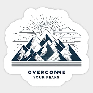 overcome your peak  good motivation is the key to victory - Empowerment Peaks Sticker